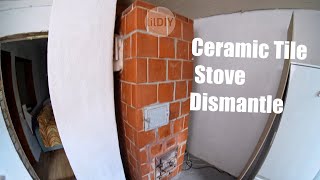 60 Year Old Ceramic Tile Stove Dismantle Timelapse  Masonry Heater Kachelofen Cocklestove [upl. by Essex811]