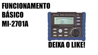 TESTE DE ISOLAÇÃO E FUNCIONAMENTO BÁSICO MEGÔMETRO MINIPA MI2701A [upl. by Ahsirak]