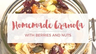 Homemade Vegan Granola Recipe  Healthy breakfast [upl. by Marozas]