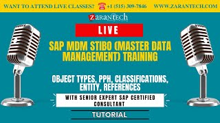 LIVE  Object Types PPH Classifications Entity References  SAP MDM Stibo Training  ZaranTech [upl. by Reivad]