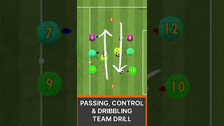 Passing Control and Dribbling Football Drills  Soccer Drills soccerdrills footballdrills [upl. by Sina]