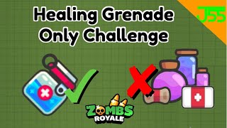 Zombs Royale  NEW Healing Grenades Only Challenge [upl. by Altis88]