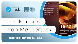 MeisterTask Tutorial Teil 2  Funktionen [upl. by Nerra]