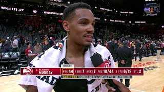 Dejounte Murray Shouts Out Kobe After Scoring CareerHigh amp GameWinner vs Celtics [upl. by Metts]