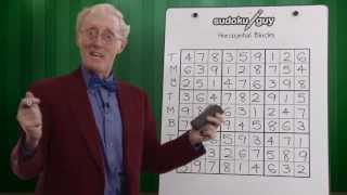 Lesson 1 Learn sudoku How to solve sudoku for beginners Horizontal blocks using TMB [upl. by Castara]