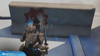 Crouch Behind Barrier Location  Fortnite DeltaOne Challenges [upl. by Derfniw]