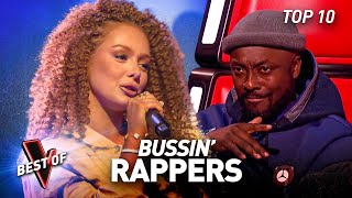 The Best RAPPERS in the Blind Auditions of The Voice  Top 10 [upl. by Adlare]