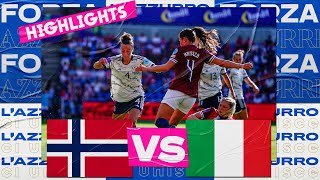 Highlights NorvegiaItalia 00  Femminile  Qualificazioni Women’s EURO 2025 [upl. by Bough]