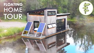 Wow This Tiny OffGrid Floating Home is an Absolute Dream FULL TOUR [upl. by Soirtimid]