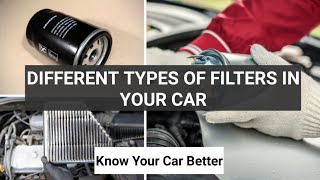 Different types of filters you might see in you car  Know your car  How to maintain them properly [upl. by Eyks]