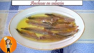 Anchoas en salazón  Receta de Cocina en Familia [upl. by Auehsoj]