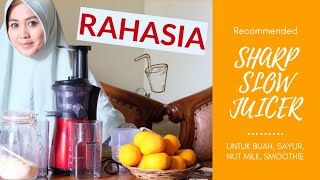 Rahasia Slow Juicer Jadi Andalan Review SHARP EJC20YRD [upl. by Gratia]