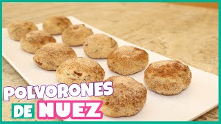 POLVORONES DE NUEZ  RECETA FÁCIL Y CASERA [upl. by Yelnahs]