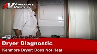 Kenmore Dryer Repair  Does Not Heat  Drive Motor [upl. by Hillel]