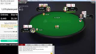 Replay  PokerStars MicroMillions 65 550 NLHE 6Max Progressive KO Win the Button Apr 24 2020 [upl. by Atiana]