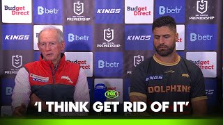 Wayne Bennett CALLS OUT Bunker  Dolphins Press Conferences  Fox League [upl. by Sallad]