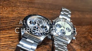 Alpha Chronograph Watch Review Fun Rolex Daytona homages for the price [upl. by Oilegor]