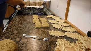 Making Authentic Italian Pizzelle on an Antique Cast Iron Pizzelle Iron [upl. by Mirth345]