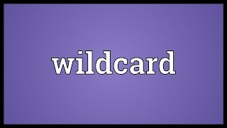 Wildcard Meaning [upl. by Bik747]