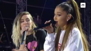 Ariana Grande amp Miley Cyrus  Dont Dream Its Over Live One Love Manchester [upl. by Nirehs]