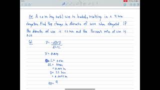 eng poissons ratio example probelm no1 with a solution physics [upl. by Geibel]