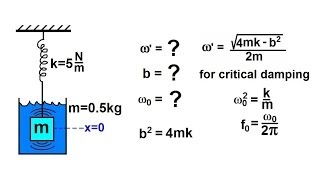 Physics CH 161 Simple Harmonic Motion with Damping 17 of 20 Example 1 [upl. by Berard]