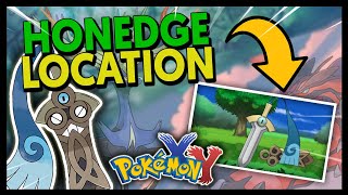 WHERE TO FIND HONEDGE ON POKEMON X AND Y [upl. by Herwin]