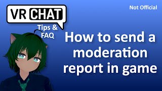 VRChat Tips How report someone in game [upl. by Illehs]