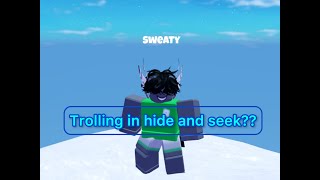 Trolling my friend in hide and seek challenge for 10k robux Roblox Bedwarsroblox bedwars [upl. by Einehpets851]