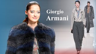 Giorgio Armani мода осеньзима 20242025 в Милане  Стильная одежда и аксессуары [upl. by Retswerb]