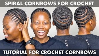 HOW TO DO CORNROWS FOR CROCHET  simpleprotectivestyle  NEW TECHNIQUE [upl. by Arbua592]