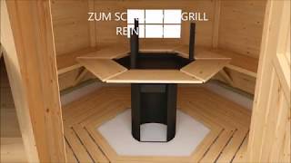 Alles zum Aufbau einer Grillkota von Finn Art Blockhaus [upl. by Andeee]