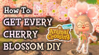 🌸 Animal Crossing New Horizons Get Every Cherry Blossom DIY 🌸 [upl. by Aurea]