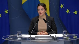 Pressträff med kulturminister Parisa Liljestrand [upl. by Amadas]