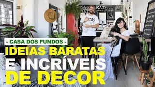 IDEIAS BARATAS E INCRÃVEIS DE DECOR  APRENDENDO A DECORAR O PRIMEIRO LAR COM CASA DOS FUNDOS [upl. by Oker]