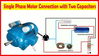 How to single phase motor wiring diagram  single phase motor winding connection [upl. by Nomael]