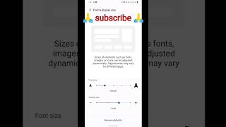 Font amp display size Settings mobaile tech shorts short [upl. by Bryon]