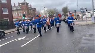 Whiterock Flute Band ABOD Easter Monday Sandy Row April 2024 Barley and OakBoys of Derry [upl. by Hamirak]