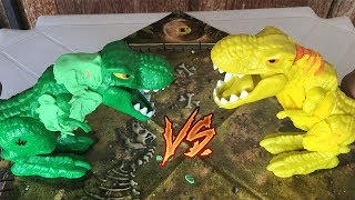 A SUPER BATALHA DOS DINOSSAUROS DE BRINQUEDO [upl. by Nepean]