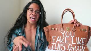 Hermes Birkin Dupe amp Tagging up your bags [upl. by Ahseirej]