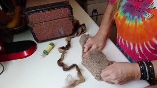 Darning a sock with needle felting [upl. by Isma]