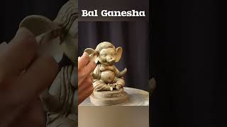 Cute Baby Ganesha murti making with clay [upl. by Nnhoj]