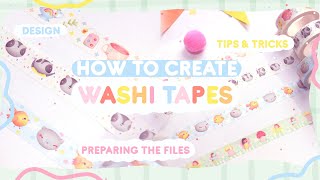 HOW TO MAKE WASHI TAPES 🌼  Design Preparing the files Tips and Tricks  Artist STUDIO VLOG [upl. by Ecitsuj773]