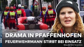 HOCHWASSERALARM Feuerwehrmann stirbt – ICE entgleist durch Erdrutsch – Bundeswehr angefordert [upl. by Rehnberg]