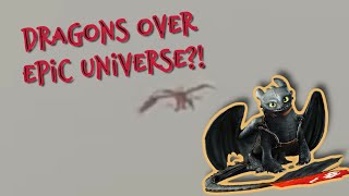 Dragons Spotted Flying Over Universal’s Epic Universe in Orlando FL Real Dragons Drone Testing [upl. by Yelsgnik]