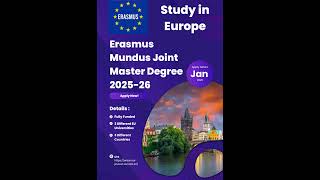 Erasmus Mundus Scholarship 202526 Fully Funded [upl. by Aicile999]