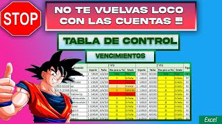 Como hacer un Tabla de Vencimientos en Excel  Control y Alertas de las Facturas a pagar [upl. by Sathrum29]