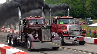 Wild Big Rig Drag Racing Onaway Speedway 2024 Over The Top Diesel Showdown [upl. by Otsugua]