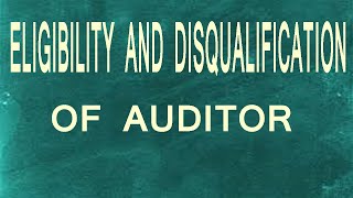 ELIGIBILITY AND DISQUALIFICATION OF AUDITOR TAMIL [upl. by Ecienaj354]