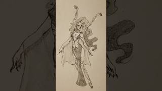 Skeleton Goddess  art artist goddess skeleton sketch coolartist doodledrawing [upl. by Enelhtak]